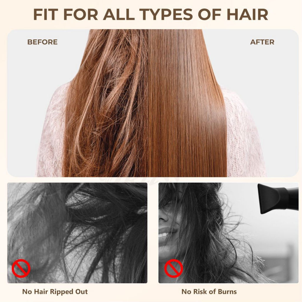 Air Sculpt 6-in-1 Hot Air Brush Set, Multi-Styler for Salon Blowouts, Defined Curls, Volume Boost & Frizz-Free Straightening,
