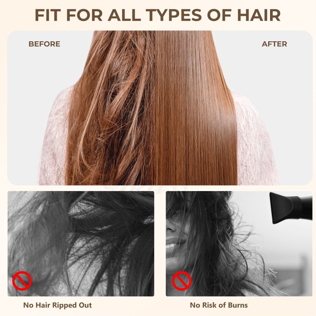 Air Sculpt 6-in-1 Hot Air Brush Set, Multi-Styler for Salon Blowouts, Defined Curls, Volume Boost & Frizz-Free Straightening,