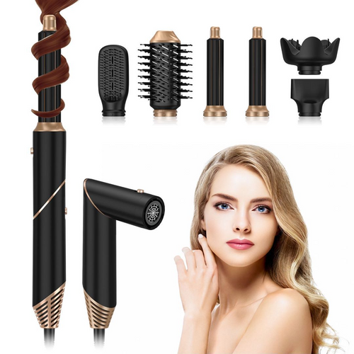 Air Sculpt 6-in-1 Hot Air Brush Set, Multi-Styler for Salon Blowouts, Defined Curls, Volume Boost & Frizz-Free Straightening,